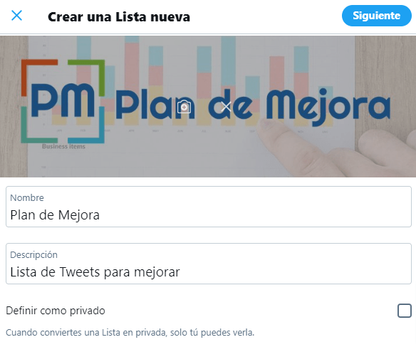 Plan de Mejora Twitter