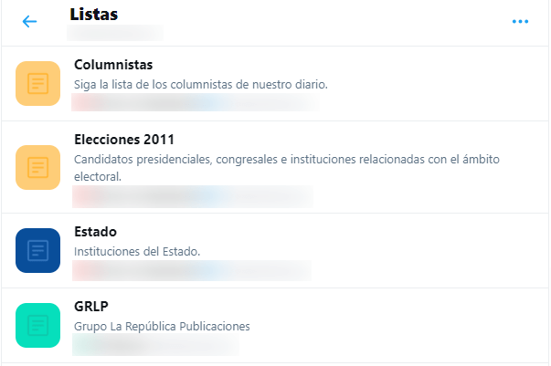 listas de usuario