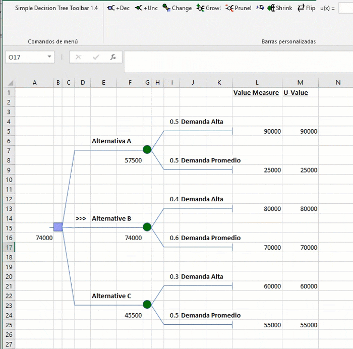 Complementos de excel para hacer un árbol de decisiones