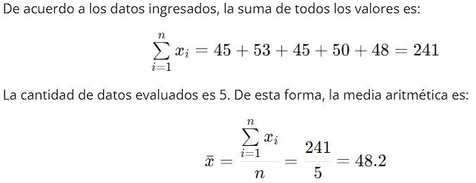 ejercicios de media mediana y moda