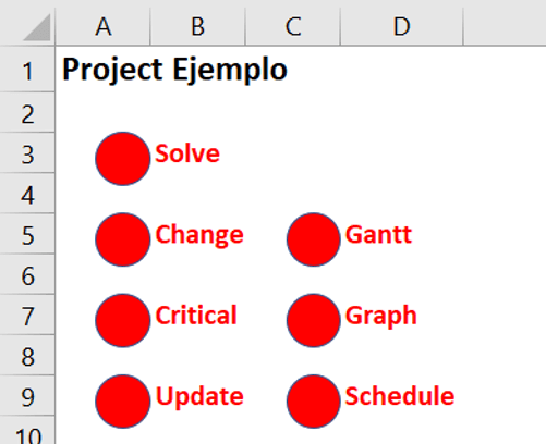 proyectos en excel