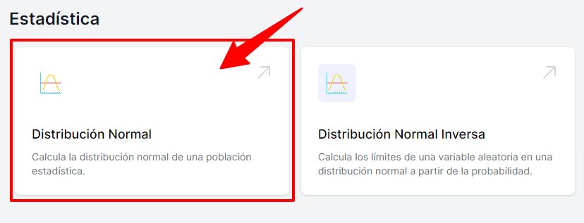 calculadora de distribucion normal