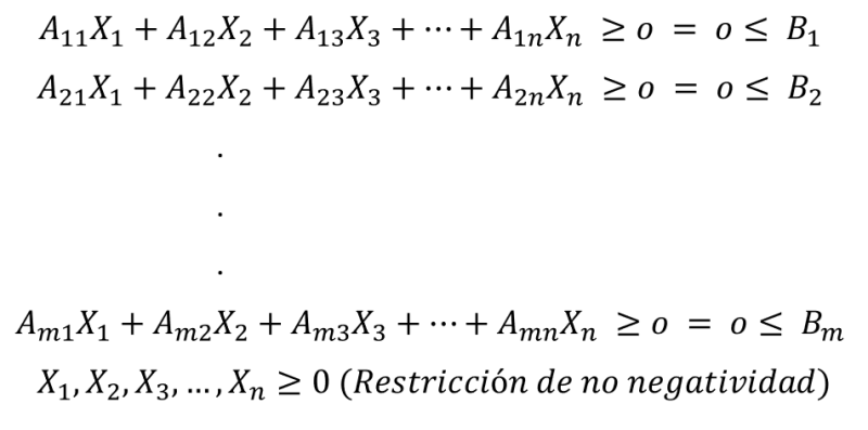 ecuaciones restricciones