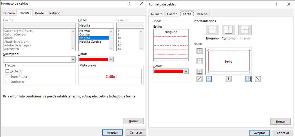 formato condicional gantt
