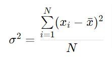 fórmula varianza poblacional