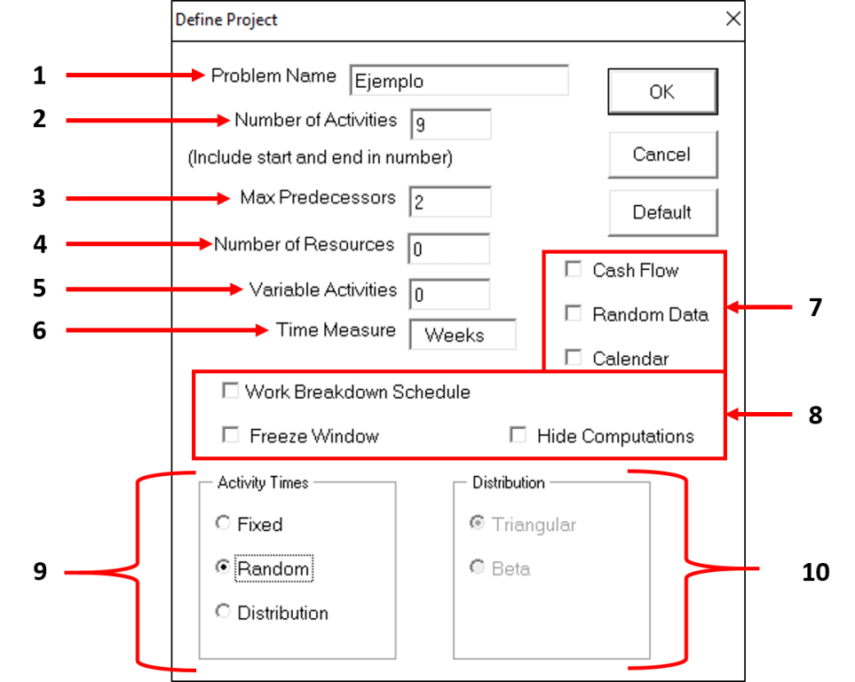 proyectos en excel