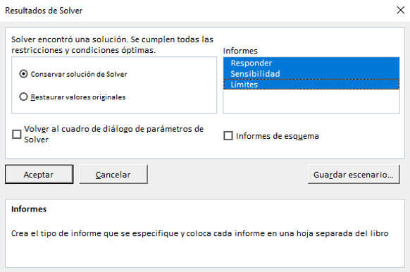 Cómo resolver un problema de programación lineal con Solver